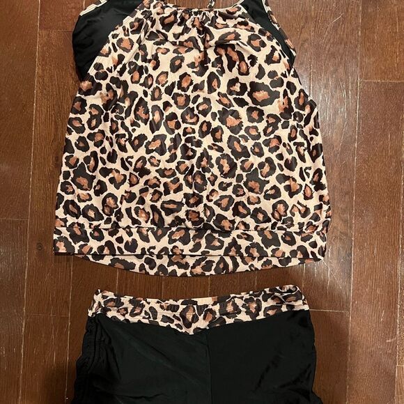 Women’s Two Piece Cheetah Print Bathing Suit - Picture 9 of 10